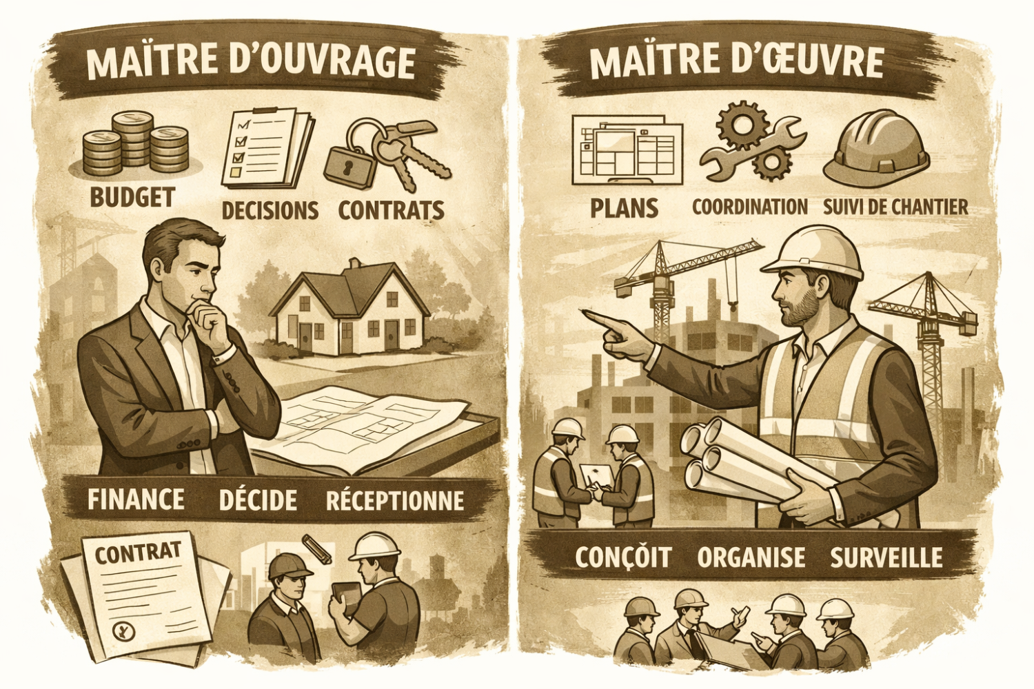 Construction : ne confondez plus maître d’ouvrage et maître d’œuvre