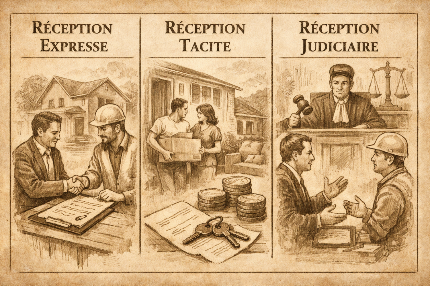 Réception des travaux : expresse, tacite ou judiciaire ?