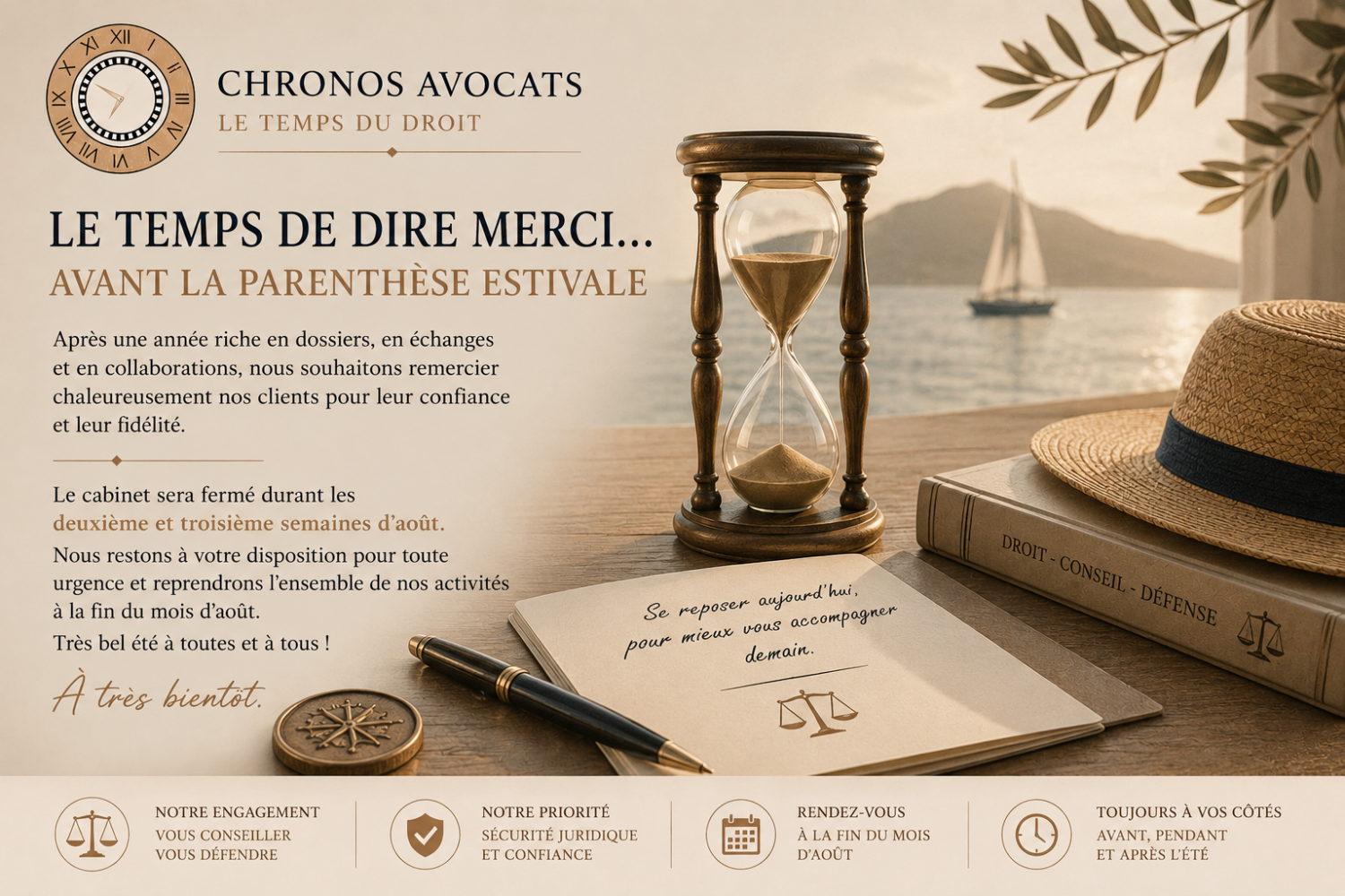 Le temps de dire merci… avant la parenthèse estivale